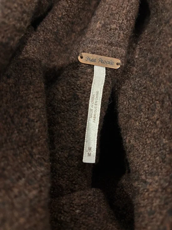 Free People Echo Beach Pullover Sweater in Brown Size Medium - Picture 7 of 9